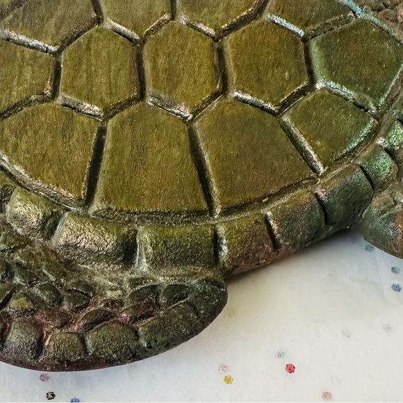 ONE Ben Diller Raku Pottery 5" Sea Turtle Handmade Figurine Sculpture Hawaii - Picture 7 of 8